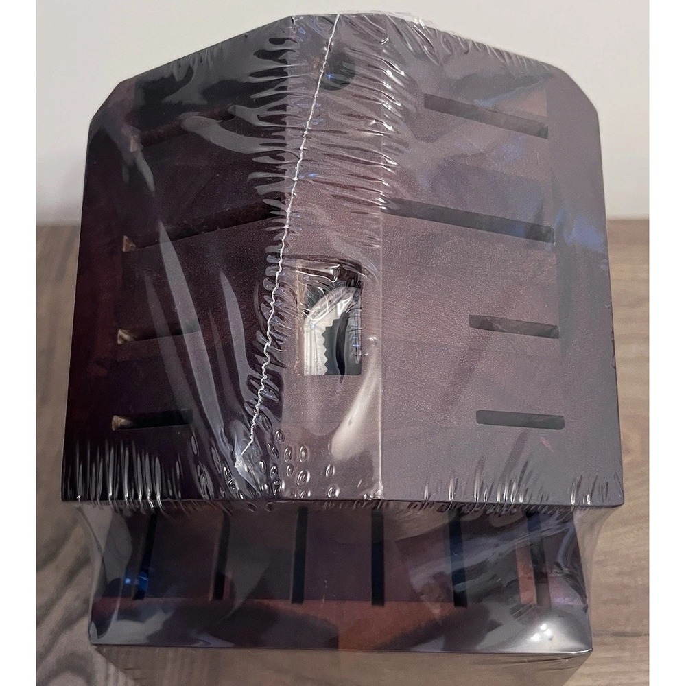 Cangshan 16 Slot Knife Block Dark Brown. Satin Finish 11"x6"x10" Inch New Sealed